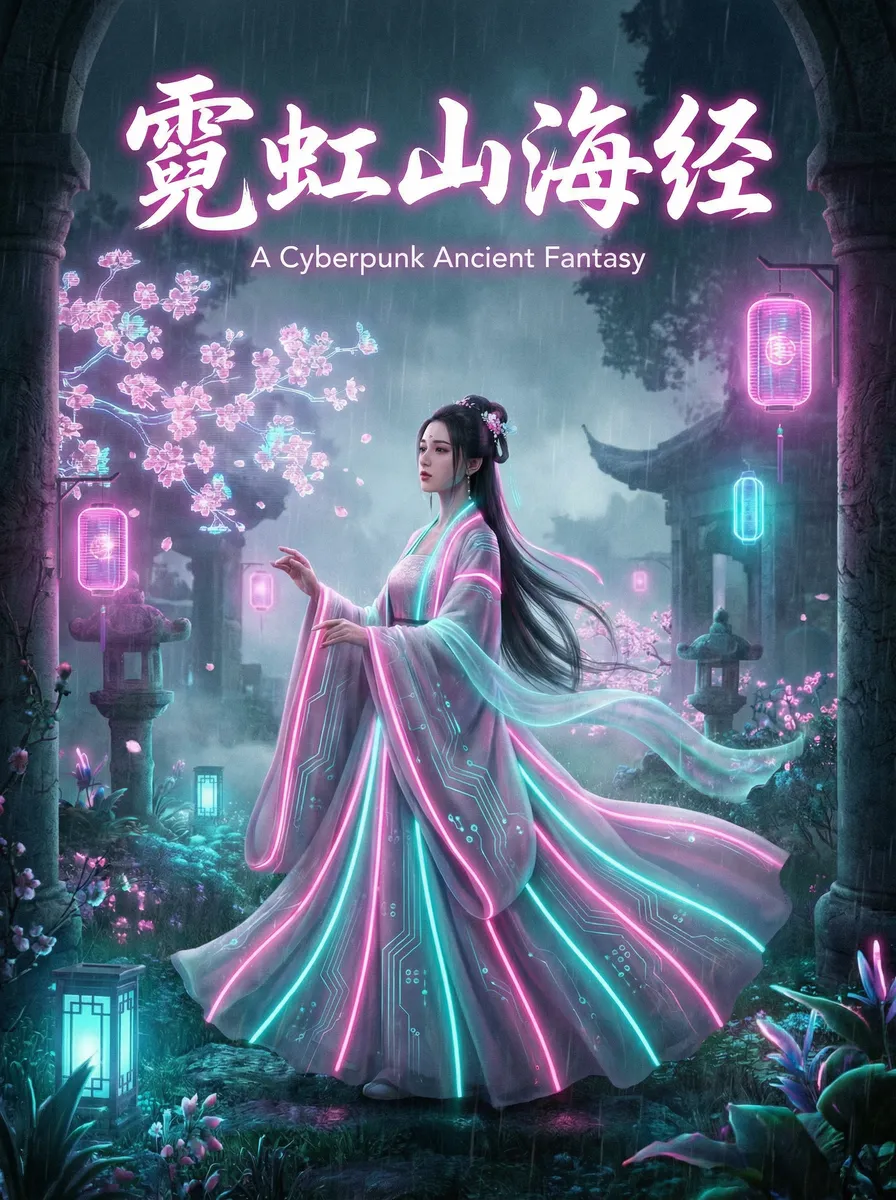 校园地图 古风奇缘短剧 - 霓虹山海经海报
